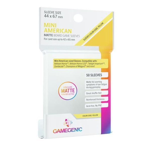 Fundas Gamegenic Matte Mini Americanas 44X67 mm 50 Unidades | Accesorios | Gameria