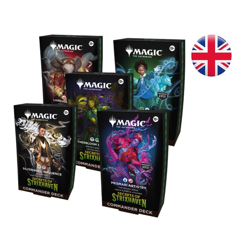 Mtg Commander Secrets of Strixhaven Pack 5 Mazos (Inglés) | Juegos de Cartas | Gameria