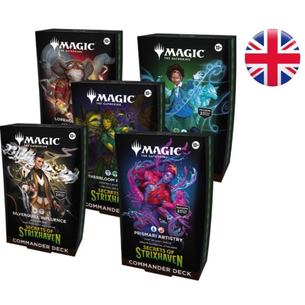 Mtg Commander Secrets of Strixhaven Pack 5 Mazos (Inglés) | Juegos de Cartas | Gameria