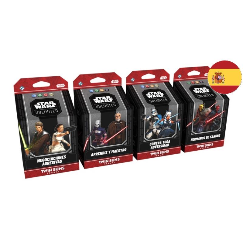 Star Wars Unlimited Twin Suns  2026 Pack de 4 Mazos | Juegos de Cartas | Gameria