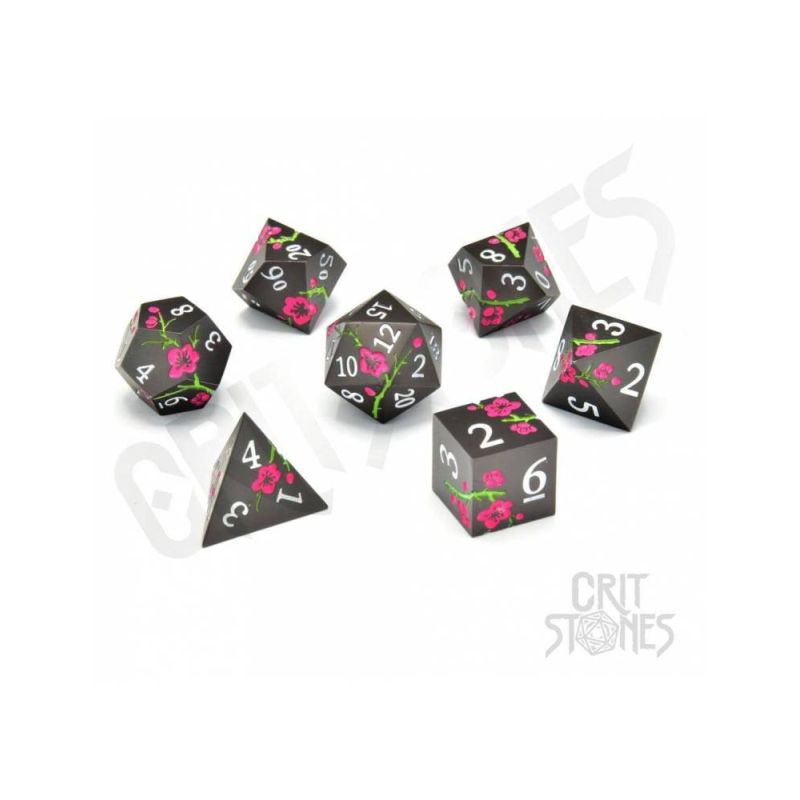 CritStones Metal Pack de Dados Nighttime Blossom (7) | Accesorios | Gameria