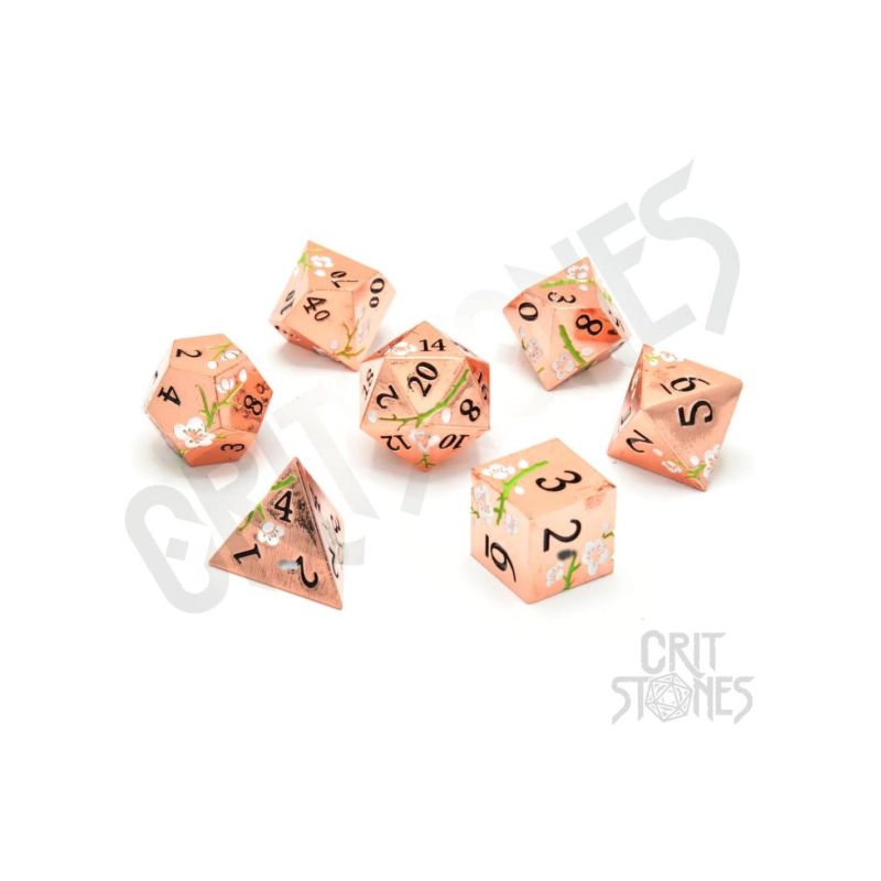 Critstones Pack de Dados Metal Pink Blossom | Accesorios | Gameria