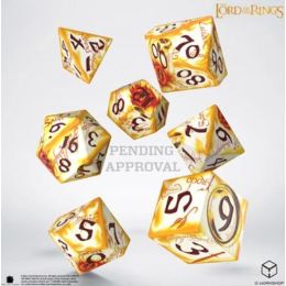 Dados Q Workshop The Lord of the Rings: Ring-bearers – Full Art Dice Set - Whitefire Radiance | Accesorios | Gameria