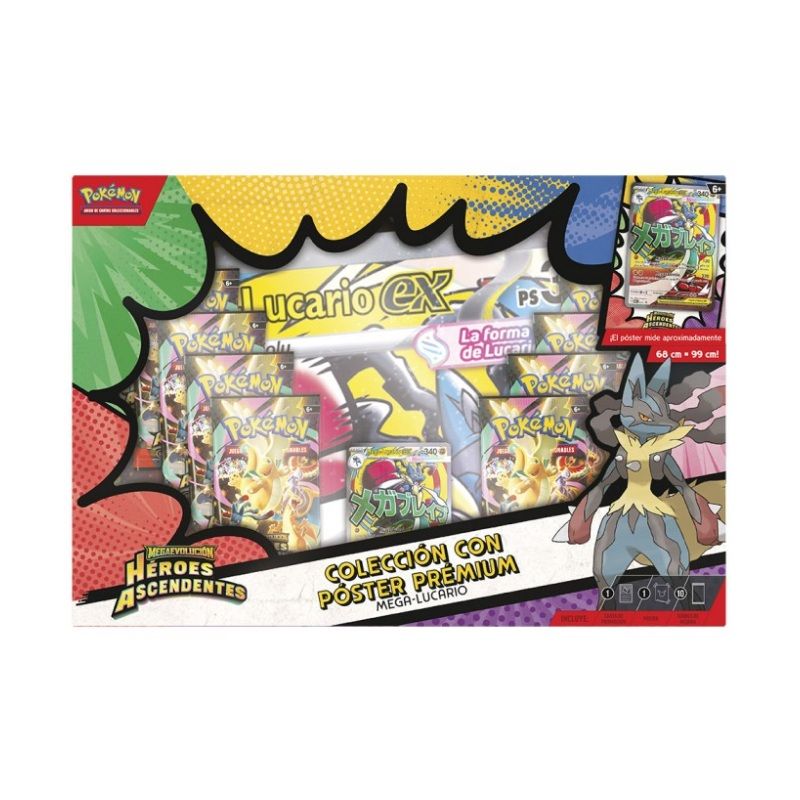 Pokemon Jcc Scarlet Megaevolución Héroes Ascendentes con Póster Premium Mega Lucario / Gardevoir | Juegos de Cartas | Gameria