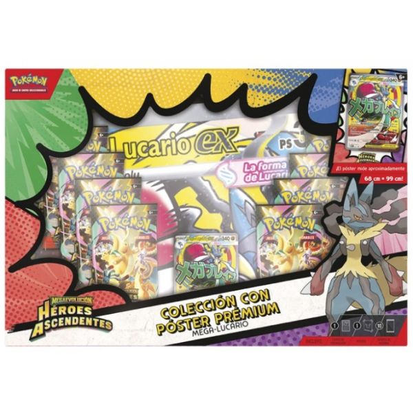 Pokemon Jcc Scarlet Megaevolución Héroes Ascendentes con Póster Premium Mega Lucario / Gardevoir | Juegos de Cartas | Gameria