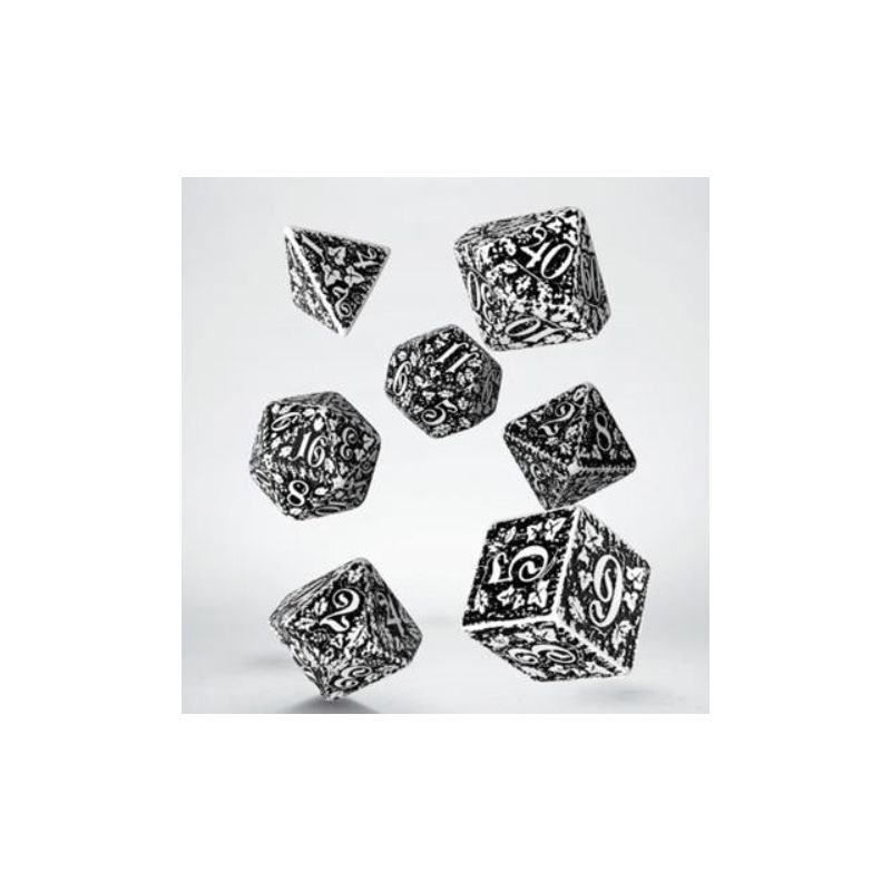 Dados Q Workshop Forest White and Black | Accesorios | Gameria