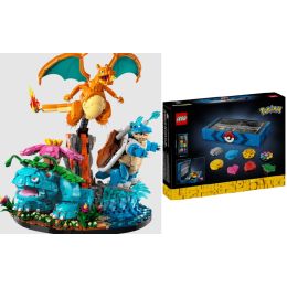 Pack Lego Pokémon Venusaur, Charizard, Blastoise + GWP Kanto Region Badge Collection  | Figuras y Merchandising | Gameria