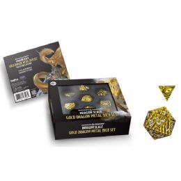 Dados Dungeons & Dragons Premium Metálico Dragon Scale Gold (7) | Accesorios | Gameria