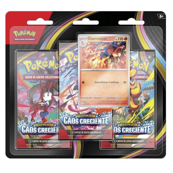 Pokemon Jcc Megaevolución Caos Creciente Checklane 3 Pack Blister | Juegos de Cartas | Gameria