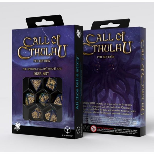Dados Q Workshop Call of Cthulhu 7th Edition Blue-green & Gold Dice Set | Accesorios | Gameria