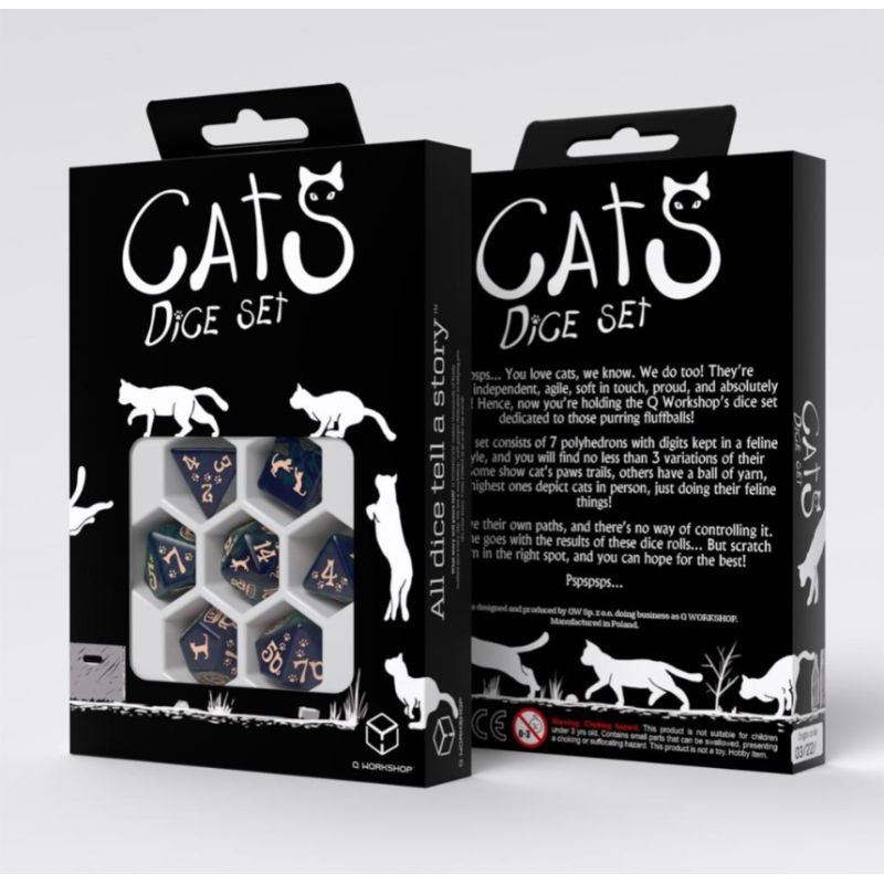 Dados Q Workshop Cats Dice Set Mittens | Accesorios | Gameria