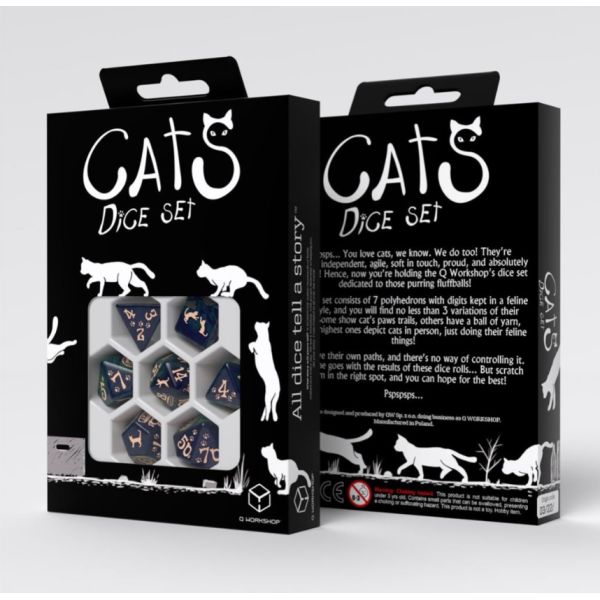 Dados Q Workshop Cats Dice Set Mittens | Accesorios | Gameria