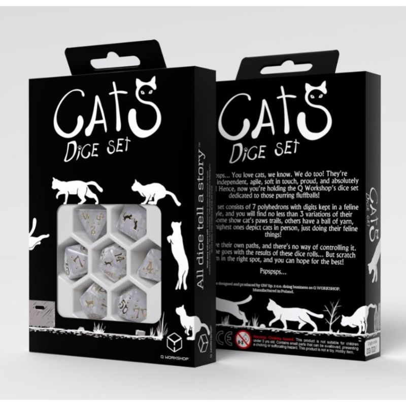 Dados Q Workshop Cats Dice Set Purrl | Accesorios | Gameria